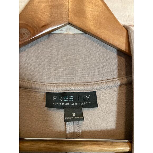 Free Fly Sweater Womens Small Bamboo Gray Open Front Cardigan Pockets Capsule - Picture 2 of 13